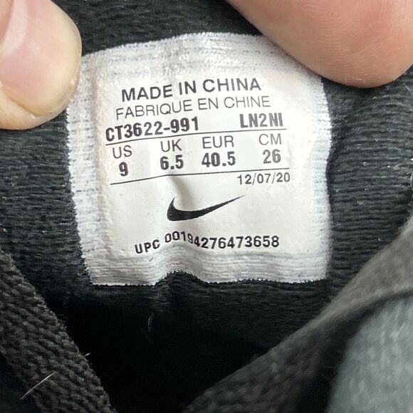 Nike Air Max 90 Sneakers Black Red CT3622-991 Women's Size 9 - Picture 9 of 9